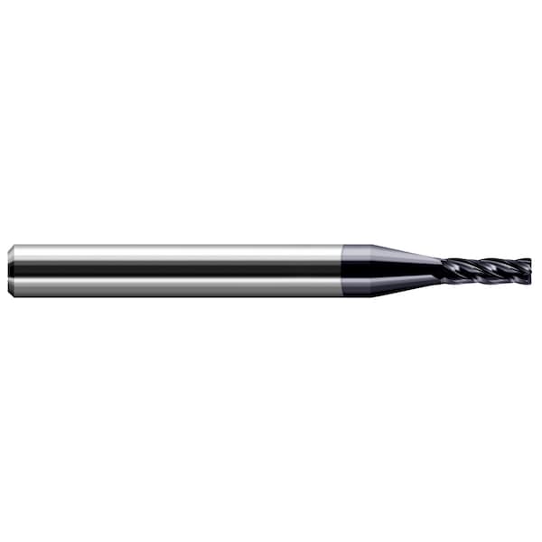 Miniature End Mill-4 Flute-Corner Radius 0.1090" (7/64) Cutter DIAx0.0250" Radius x0.3270" L of Cut